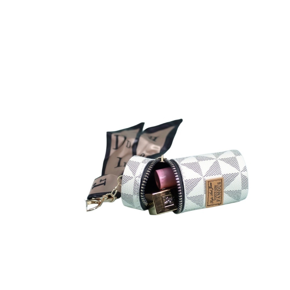 Designer Inspired Lipstick Holder Keychain | Mini Cosmetic Case - Picture 2 of 2